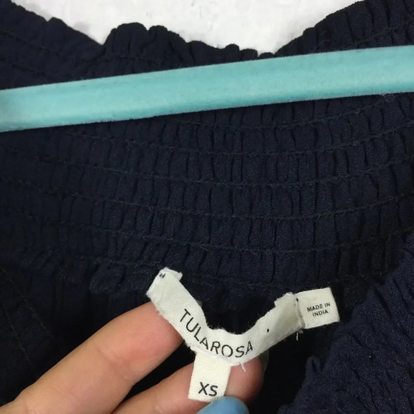 Tularosa Revolve Jacqueline Navy Embroidered Off Shoulder Tunic Mini Dress XS - Picture 5 of 13